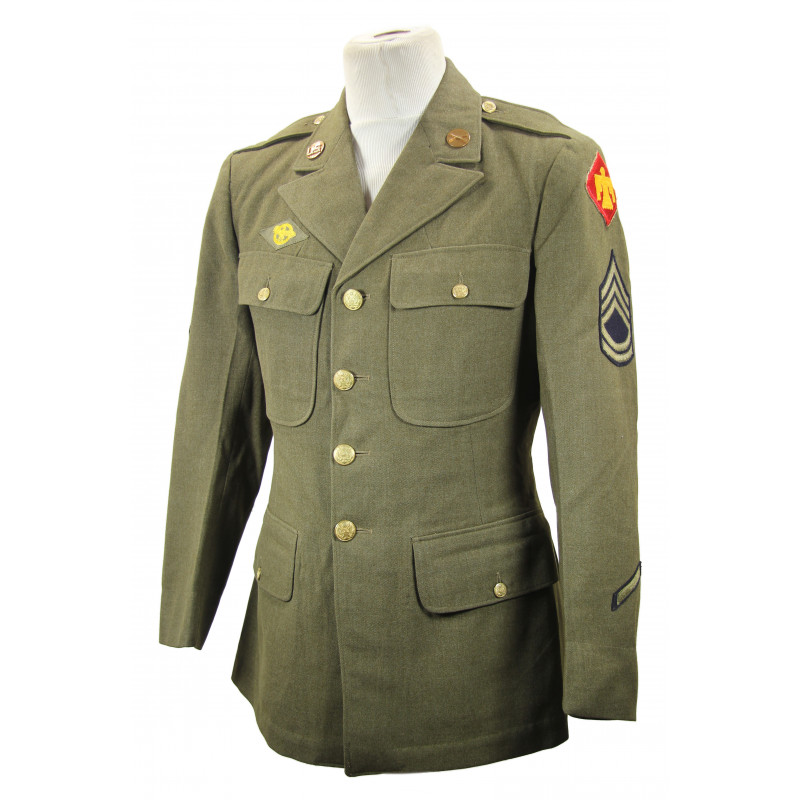 Coat, Wool, Serge, OD, 75th Infantry Division