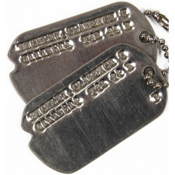 Plaques d'identité, Dog Tags, 2nd Lt. Clarence Buckley, 1111th Engineer Combat Group, ETO