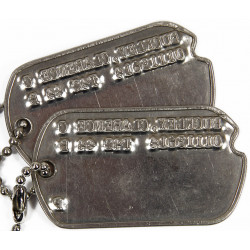 Plaques d'identité, Dog Tags, 2nd Lt. Clarence Buckley, 1111th Engineer Combat Group, ETO