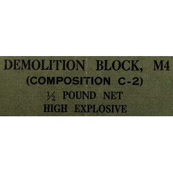 Block, Demolition, M4, Composition C-2, reproduction