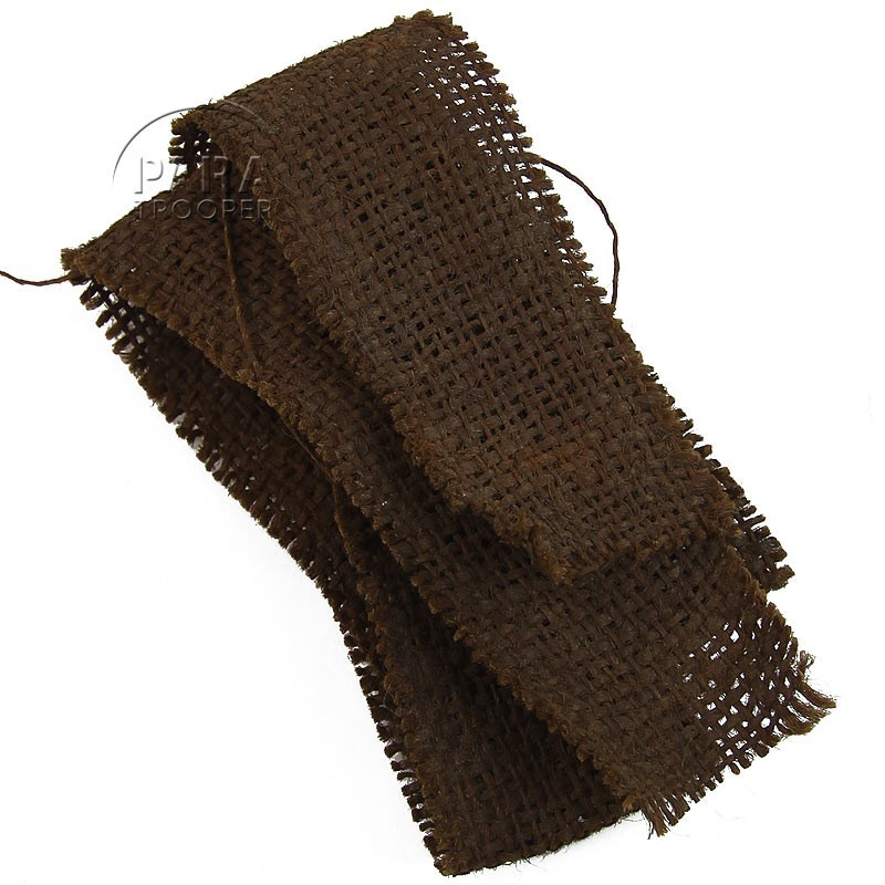 Toile de jute imprégnée pour filet de casque, Marron foncé