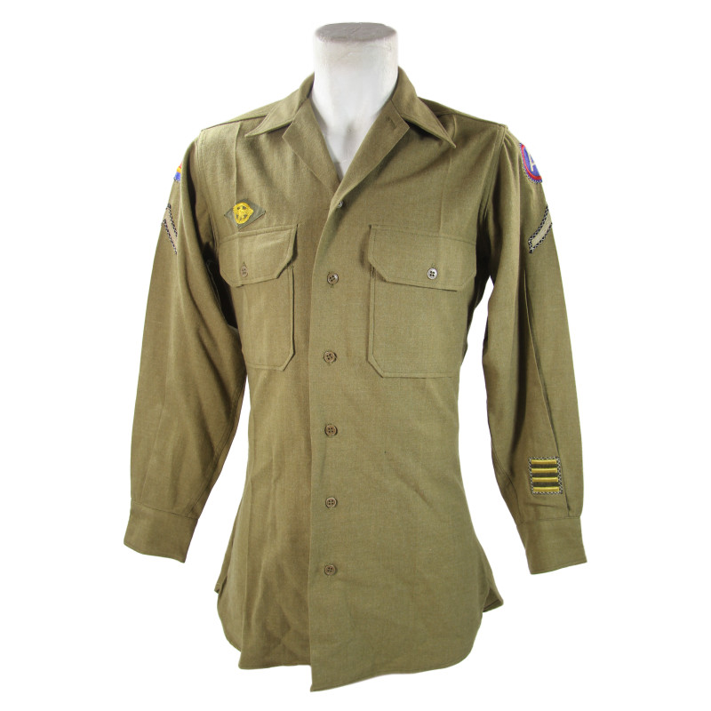 Shirt, Wool, Special, Private First Class, 3rd Army, 14 x 32, 1943