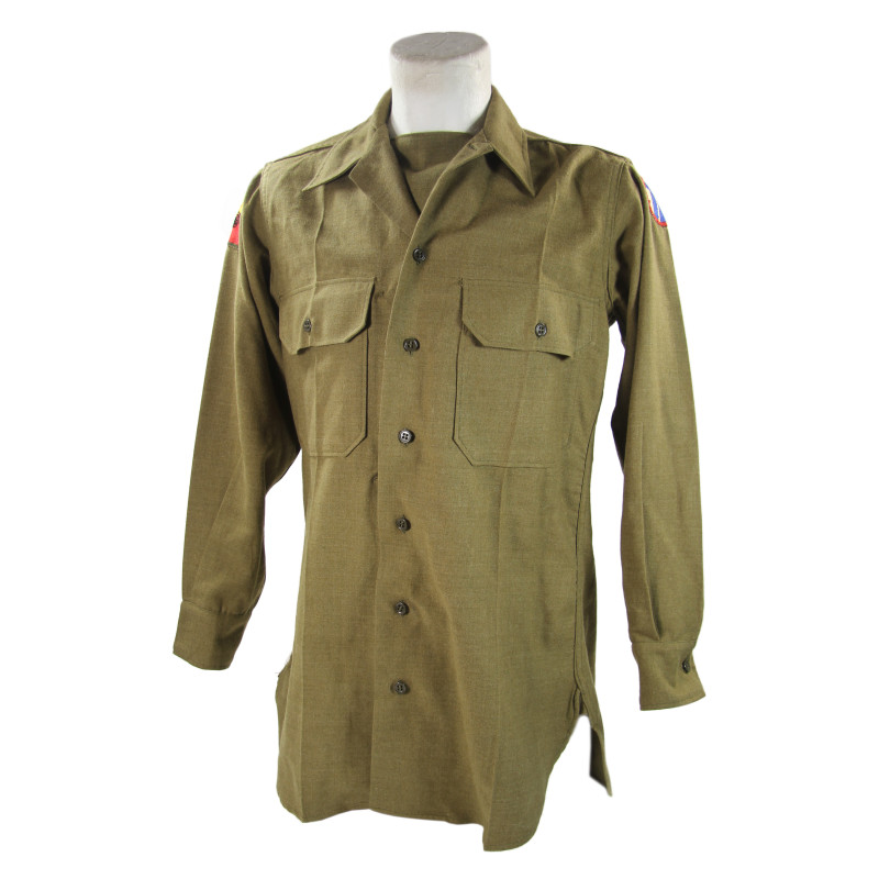 Chemise moutarde, Special, 14th Arm. Div. & 71st Inf. Div., 14 1/2 x 32, 1944