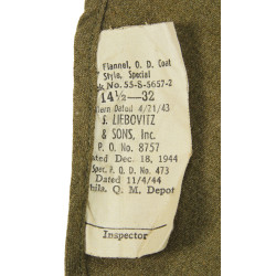 Chemise moutarde, Special, 14th Arm. Div. & 71st Inf. Div., 14 1/2 x 32, 1944