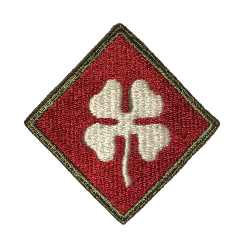 Insignia, 4th US Army, Green border, Green back, 1943