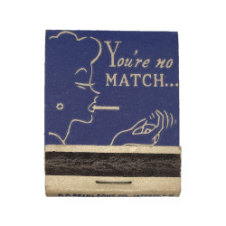 Pochette d'allumettes, You're no MATCH.. for V.D., bleue, maladies vénériennes