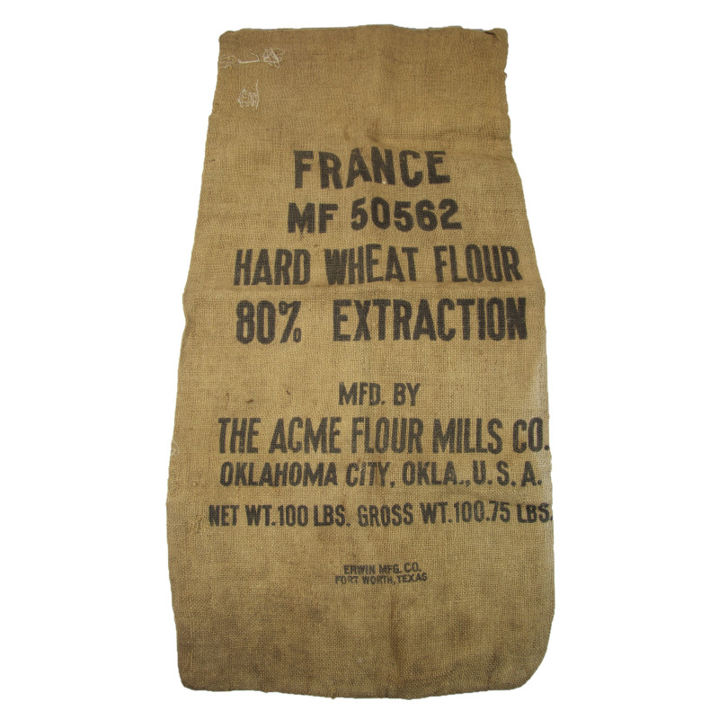 Sac à farine, US, Hard Wheat Flour, THE ACME FLOUR MILLS CO., Normandie