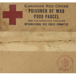 Carton, Canadian Red Cross, colis alimentaire, prisonniers de guerre