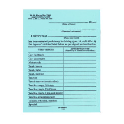 Permit, Motor vehicle operator's, US Army