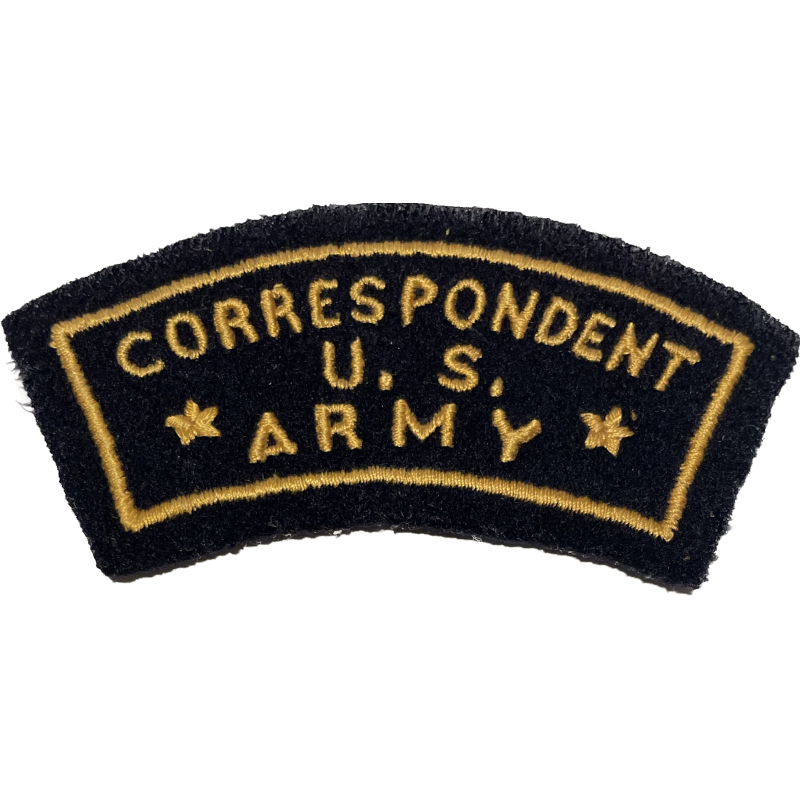 Patch, US Army Correspondent