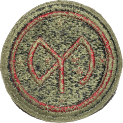 Insigne, 27th Infantry Division, bord vert, dos vert