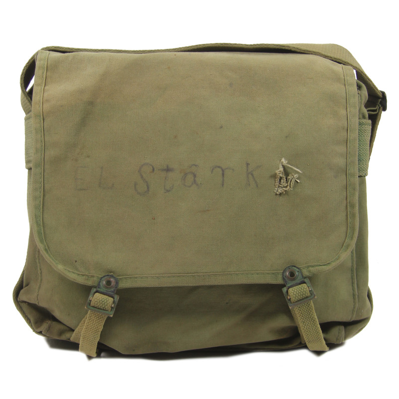 Knapsack, 1st Type (Rivetted), Pfc. Edward Stark, Co. E, 6th Marine Regiment, 2nd Marine Division, Guadalcanal