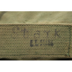 Knapsack, First Type (Rivetted), Pfc. Edward Stark, Co. E, 6th Marine Regiment, 2nd Marine Division, Guadalcanal