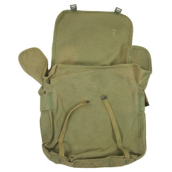 Knapsack, First Type (Rivetted), Pfc. Edward Stark, Co. E, 6th Marine Regiment, 2nd Marine Division, Guadalcanal