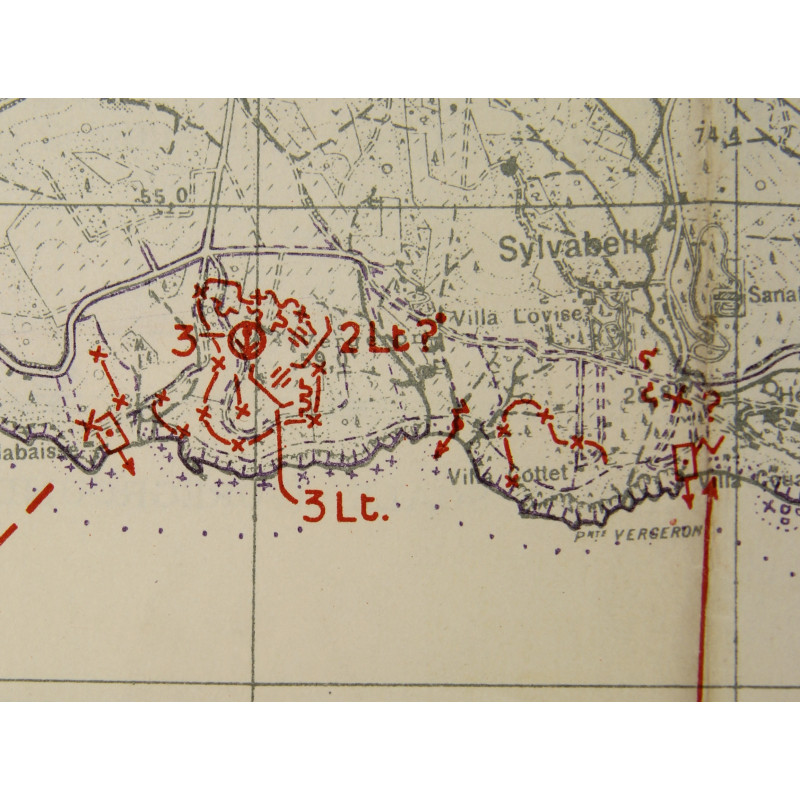 Map, Cavalaire Bay, July 1944, TOP SECRET-BIGOT, Operation Dragoon