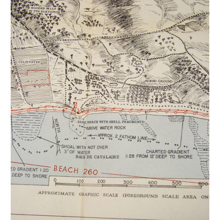 Map, Cavalaire Bay, July 1944, TOP SECRET-BIGOT, Operation Dragoon