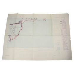 Map, Cannes, Operation Dragoon, SECRET, 1944, 509th PRCT