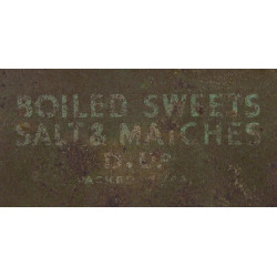 Tin, Boiled Sweets, Salt & Matches, British, 1944, Normandy