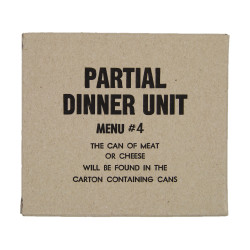 Partial dinner unit, 10 in 1, Menu N°4