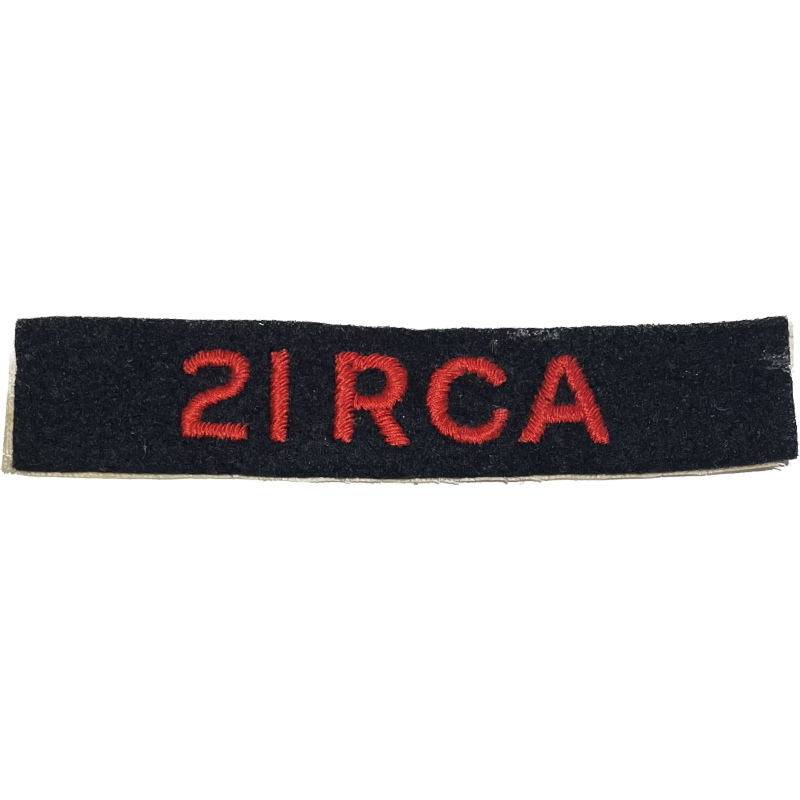 Title, 21st Field Regiment, Royal Canadian Artillery