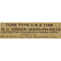 Tube, Radio, Type US-E1148, 1944