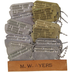 Grouping, Dog Tags, Sgt. Marcus Ayers, USAAF