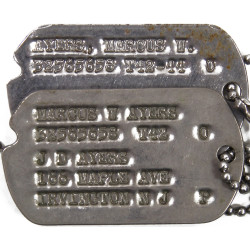 Grouping, Dog Tags, Sgt. Marcus Ayers, USAAF