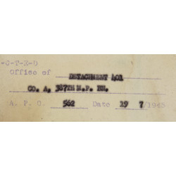 Report of Delinquency, Pfc. Mariano Ramirez, 1163rd Labor Sup. Co., Carentan, 1945