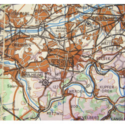 Map, Essen, Ruhr, Germany, 1942