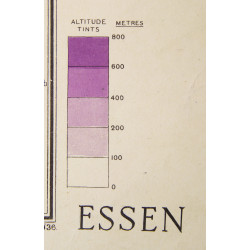 Map, Essen, Ruhr, Germany, 1942