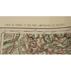 Map, Nice, French Riviera, Service Géographique de l'Armée, 1932