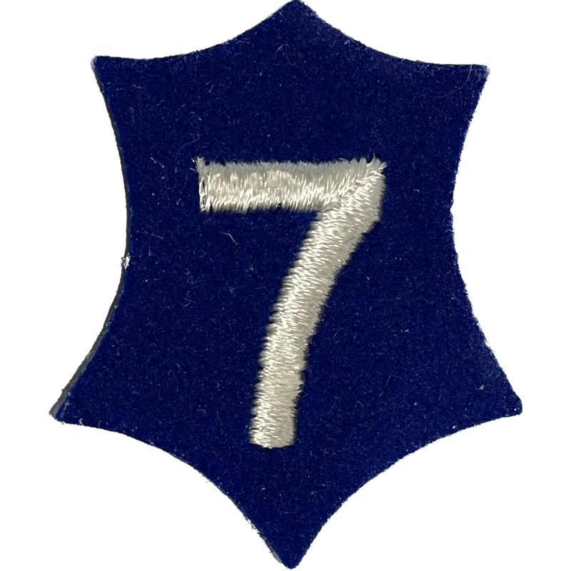 Insigne, VII Corps, US Army, Utah Beach (1er modèle), Feutre