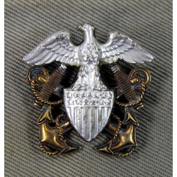 Calot officier, US Navy, gris, Lieutenant, avec insigne, taille 56