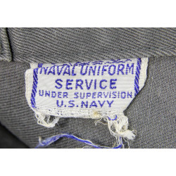 Calot officier, US Navy, gris, Lieutenant, avec insigne, taille 56