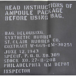 Housse de désinfection, Delousing Bag, ST. CLAIR RUBBER CO., 1943