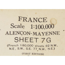 Carte, Alençon-Mayenne, 1944, 2e DB