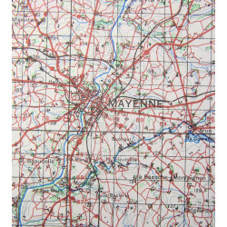 Carte, Alençon-Mayenne, 1944, 2e DB