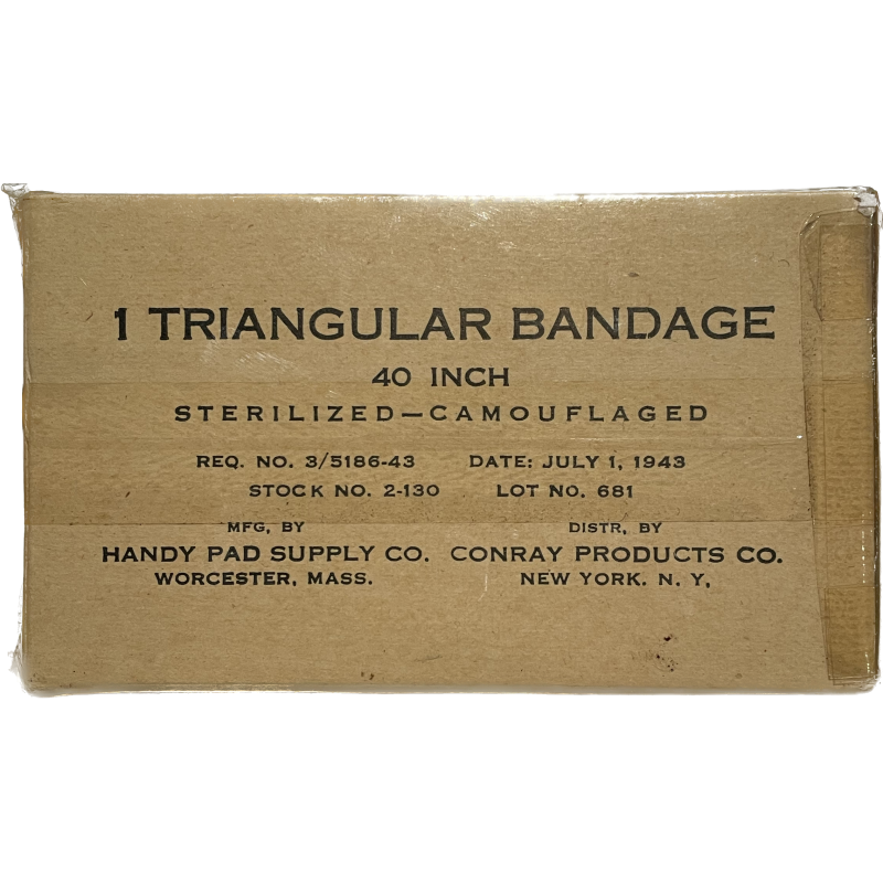 Bandage, Triangular, Sterilized, HANDY PAD SUPPLY CO., 1943