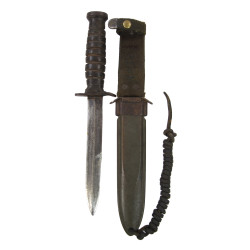 Knife, Trench, USM3, CASE on Blade, with USM8 Scabbard, 1st Type, Impregnated