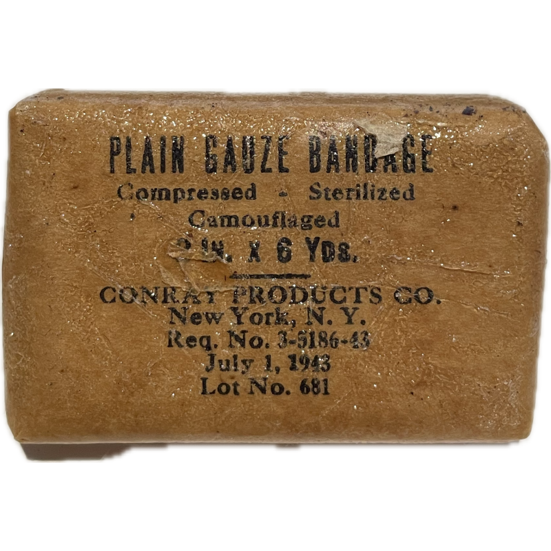 Plain Gauze Bandage Compressed, No. 3-5186-43, 1943