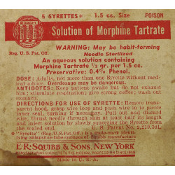 Box, Solution of Morphine Tartrate, USMD, Item No. 9115500