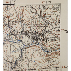 Carte, Grasse, Alpes-Maritimes, 1943-1944, opération Dragoon