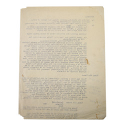 Document dactylographié, briefing, opération Market Garden