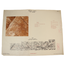 Map, Fort Bining, US Army, Maginot line