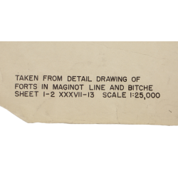 Map, Fort Bining, US Army, Maginot line