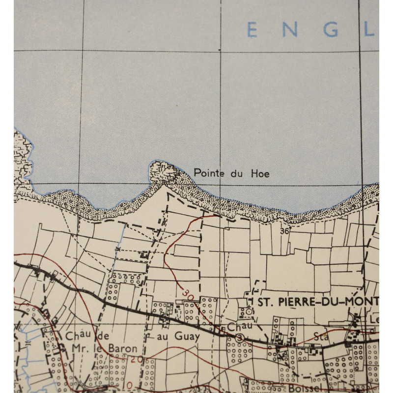 Map, Pointe du Hoc & Omaha Beach, Ranger, D-Day