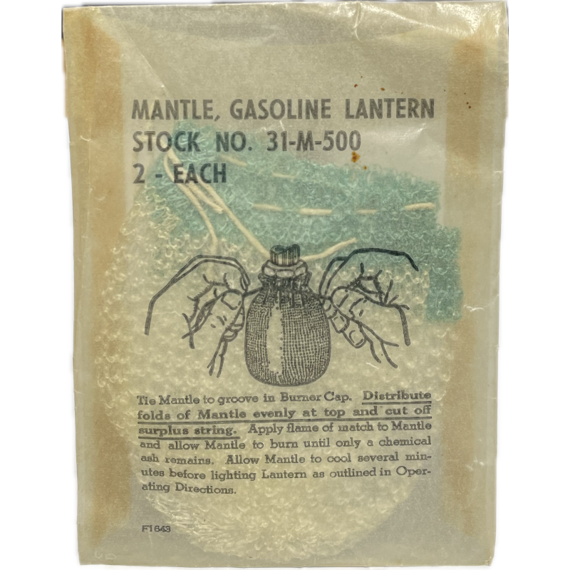 Mantles, Gasoline Lantern