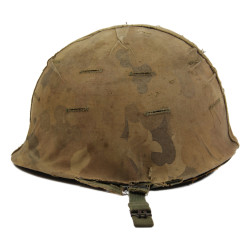 Helmet, M1, Vietnam War, with Mitchell Cover, 1965-1969