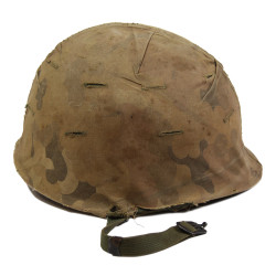 Helmet, M1, Vietnam War, with Mitchell Cover, 1965-1969