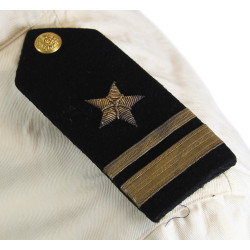 Jacket, Summer, White, US Navy, Lt. (J.G.) Herbert Coggin, USS Alkes